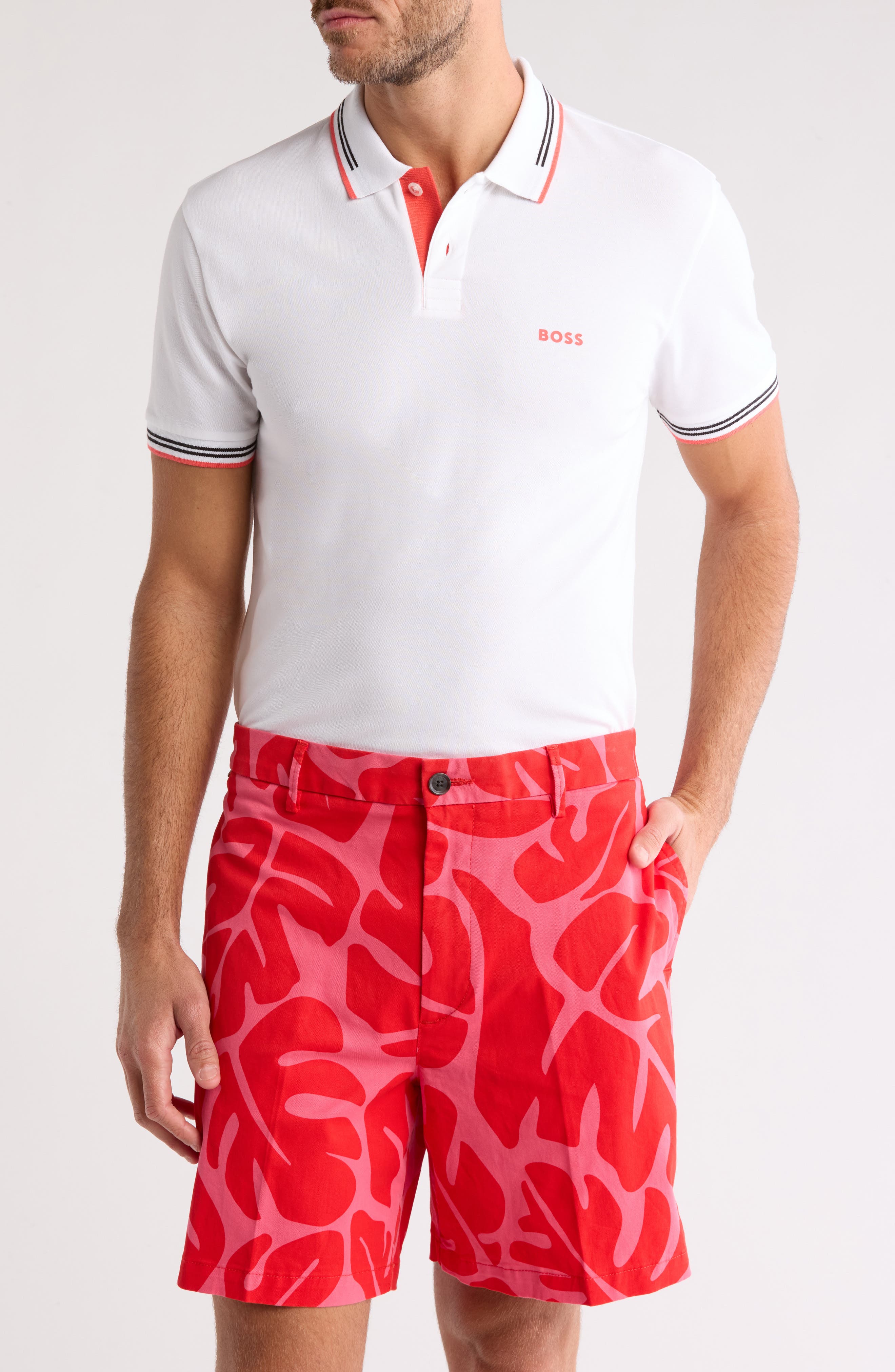 BOSS Paul Tipped Piqué Polo (Men) | Nordstromrack