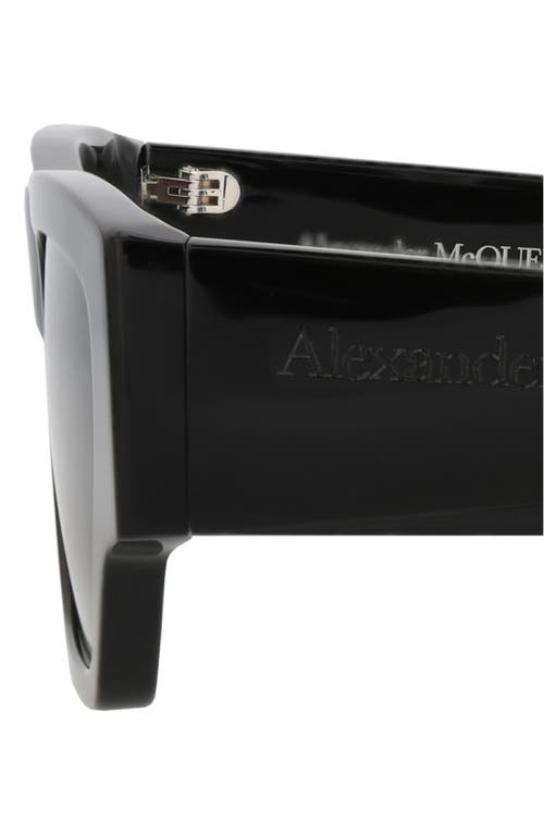 Alexander Mcqueen Square-frame Recycled Acetate Sunglasses In Black