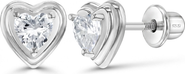 In Season Jewelry Elevated Heart Girl Earrings