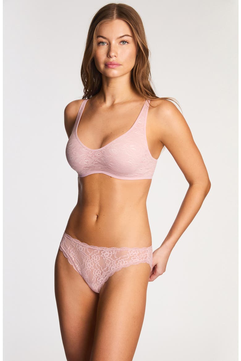 Effortlessly Lace Underwire Bra, Alternate, color, BLUSH PINK