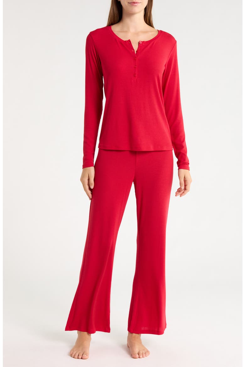Moonlight Eco Rib Pajamas, Main, color, RED JESTER