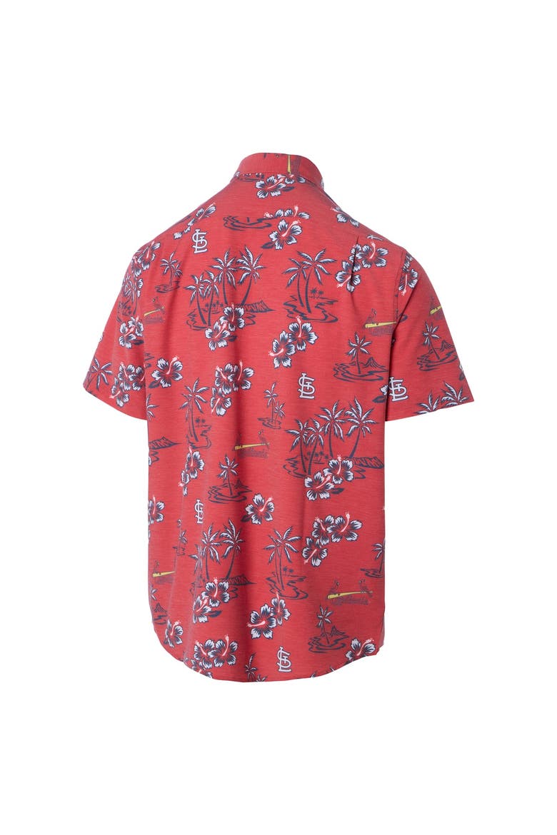 Men's Reyn Spooner Red St. Louis Cardinals Big & Tall Kekai Performance Tri-Blend Button-Down Shirt, Alternate, color, Red
