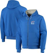 DUNBROOKE Men's Dunbrooke Royal Buffalo Bills Craftsman Thermal-Lined Full-Zip Hoodie