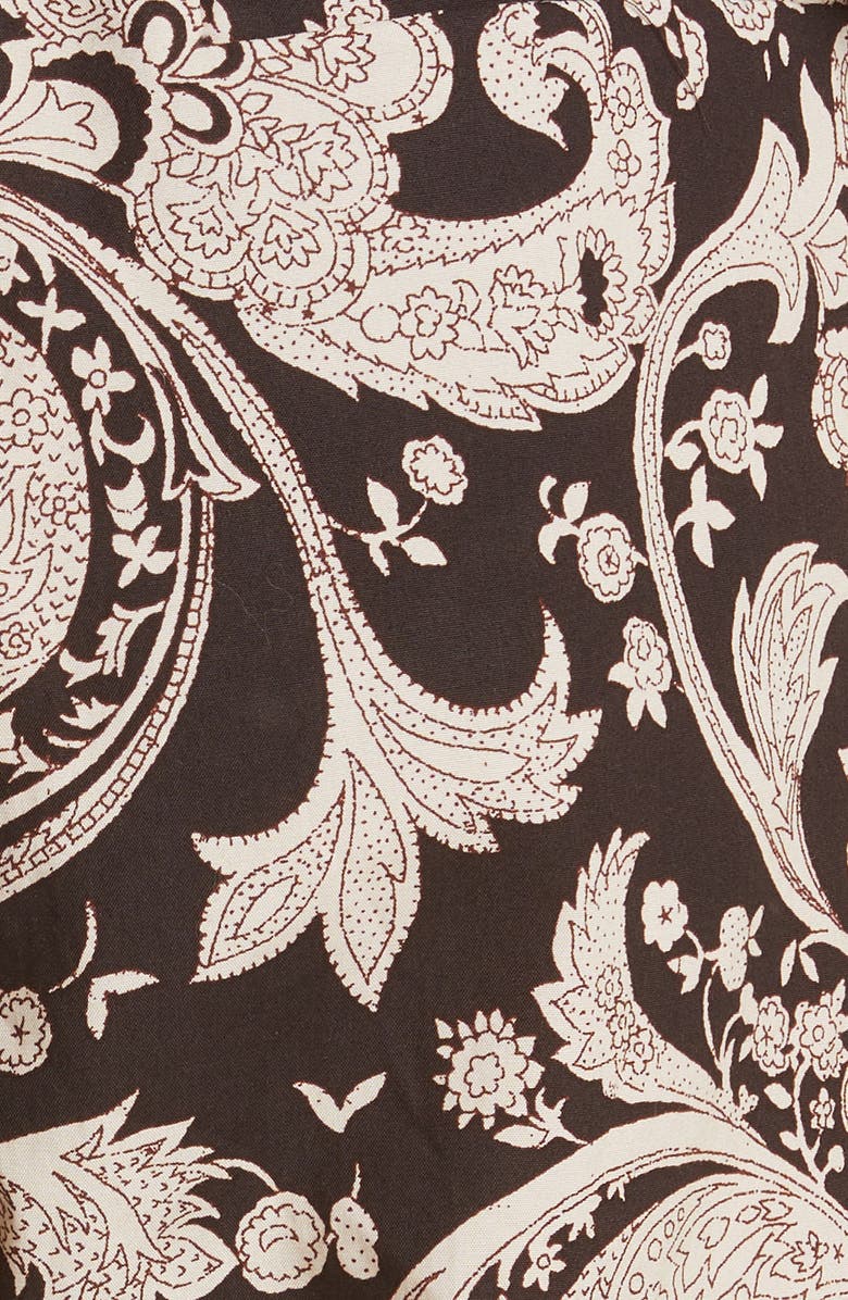 Rebecca Taylor Paisley Cotton Jumpsuit, Alternate, color, Scroll Paisley Espresso