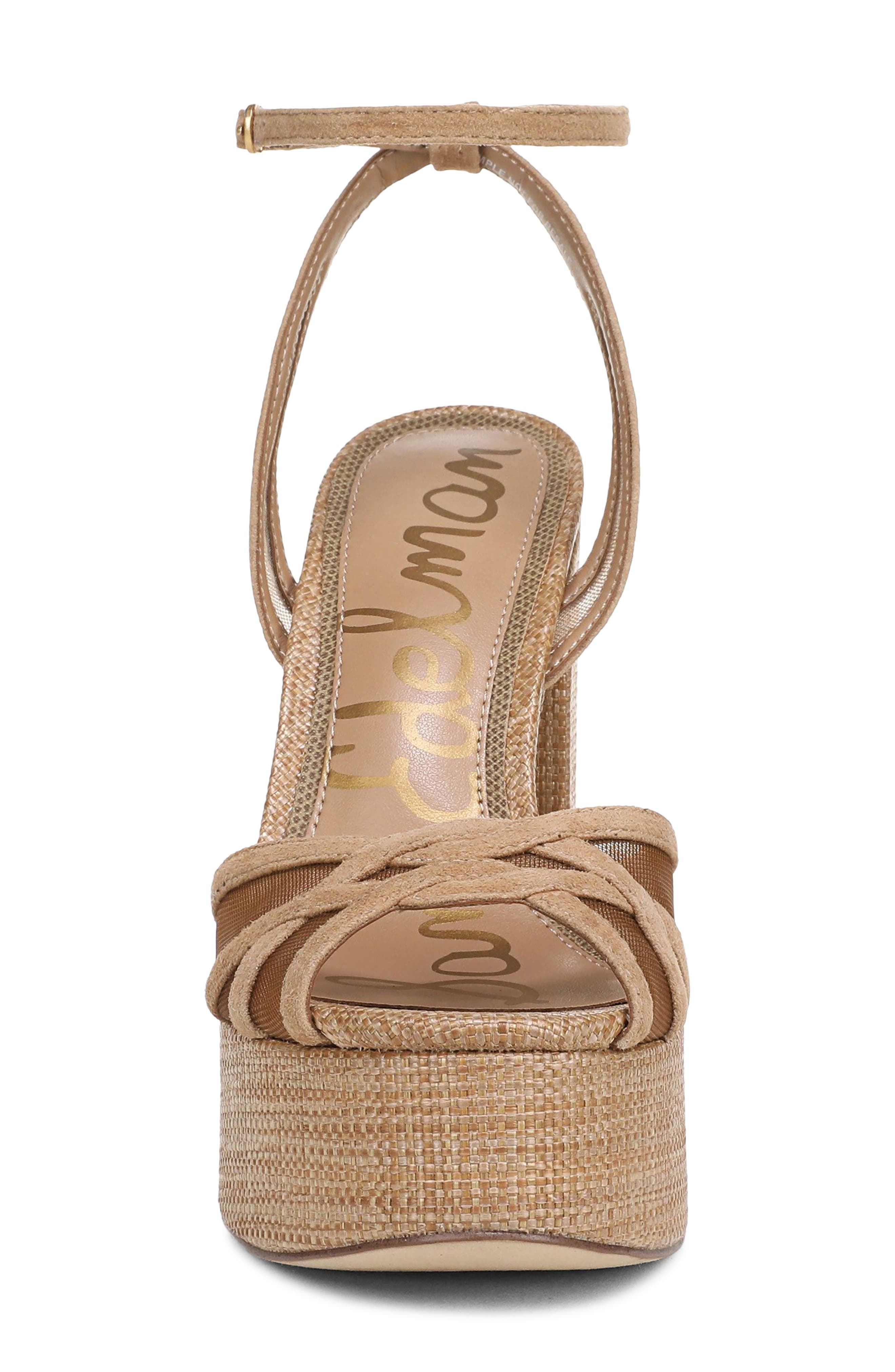 Sam Edelman Sandy Ankle Strap Platform Sandal, Alternate, color, Cyprus Tan