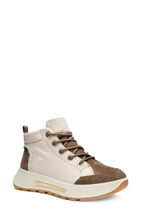 Shale Faux Shearling Lined High Top Sneaker