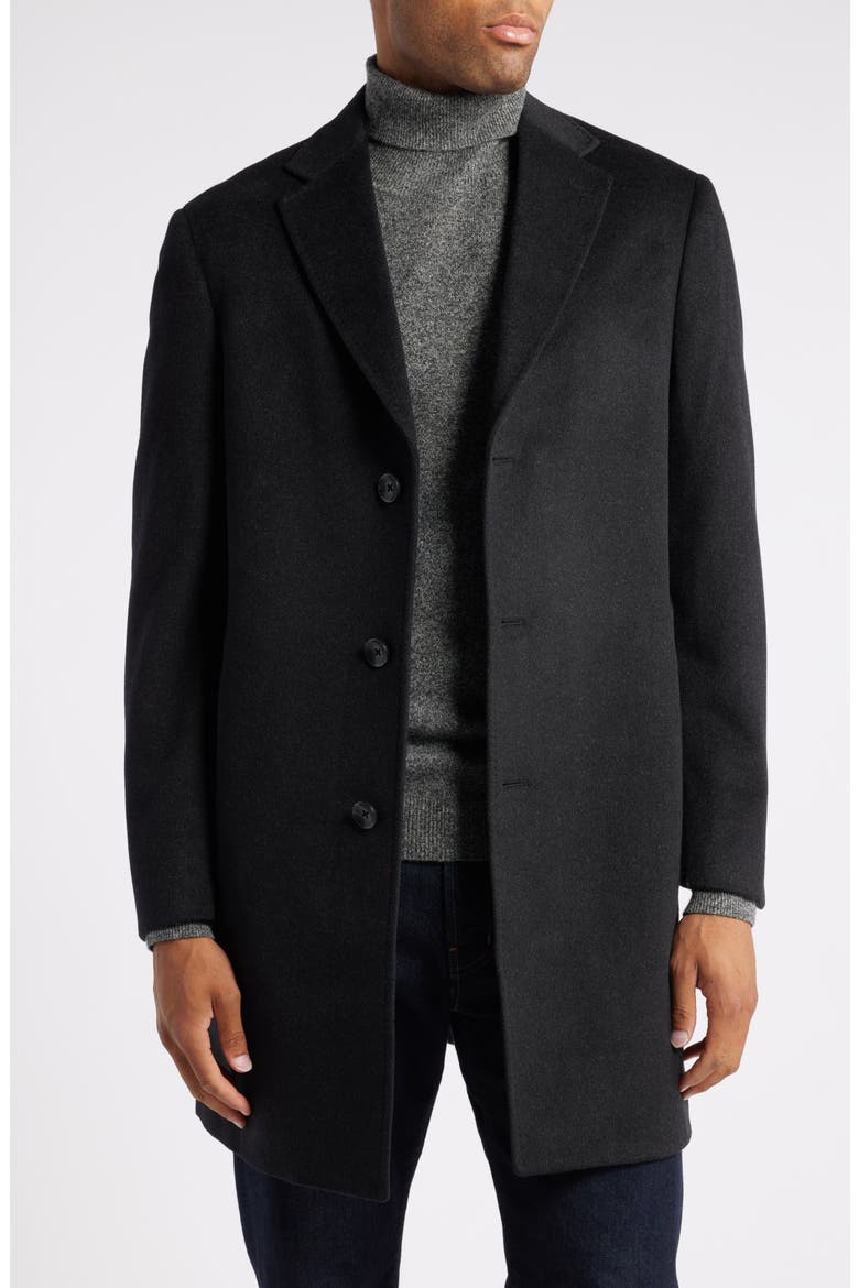 Cashmere Overcoat, Main, color, GREY DARK HEATHER