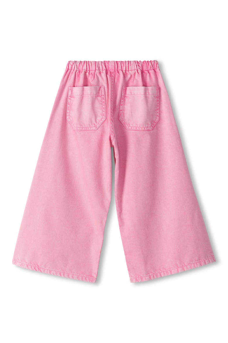 Kids' Drawstring Wide Leg Jeans, Alternate, color, FLAMINGO PINK
