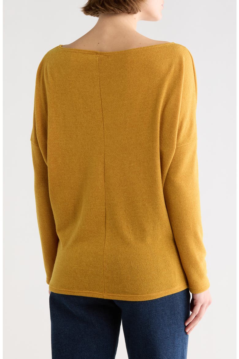 Boat Neck Dolman Sleeve Sweater, Alternate, color, MUSTARD