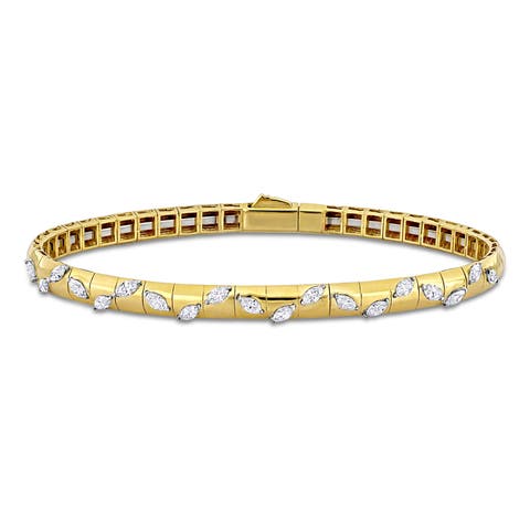 Diamond Bangle 14k Yellow Gold