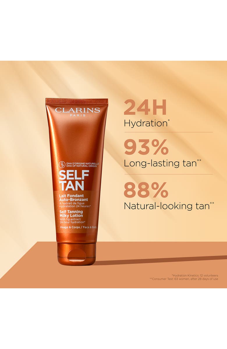 Clarins Self Tanning Face & Body Milky Lotion, Alternate, color, 