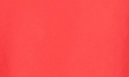Elodie Shirred Cap Sleeve Cotton Crop Top In Red