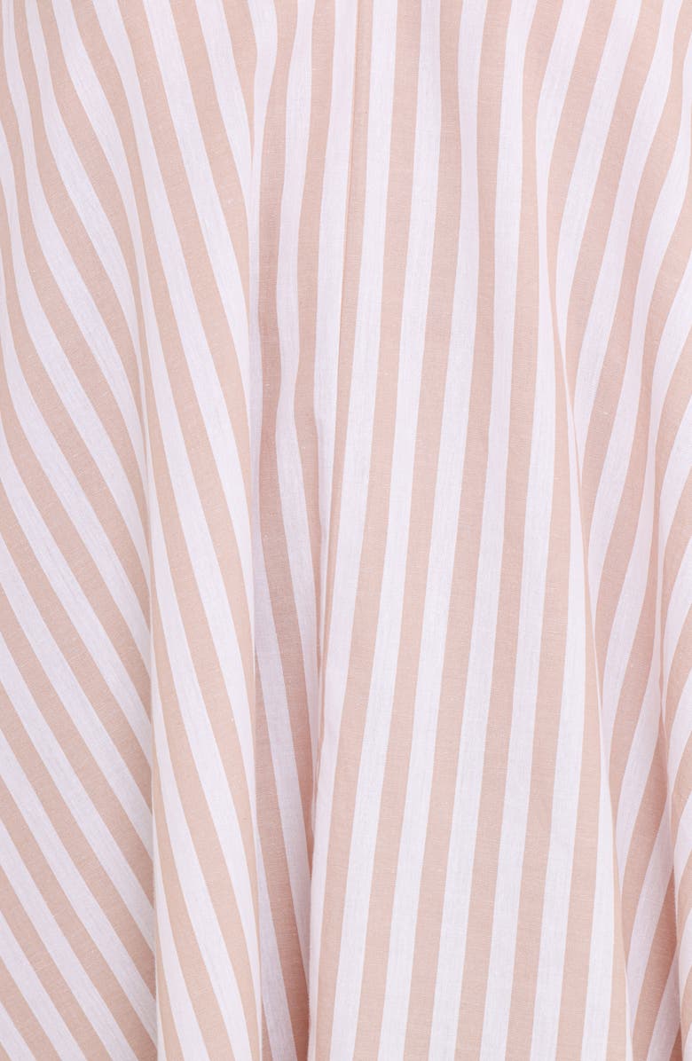 Petal & Pup Doran Stripe Cotton Minidress, Alternate, color, Beige White