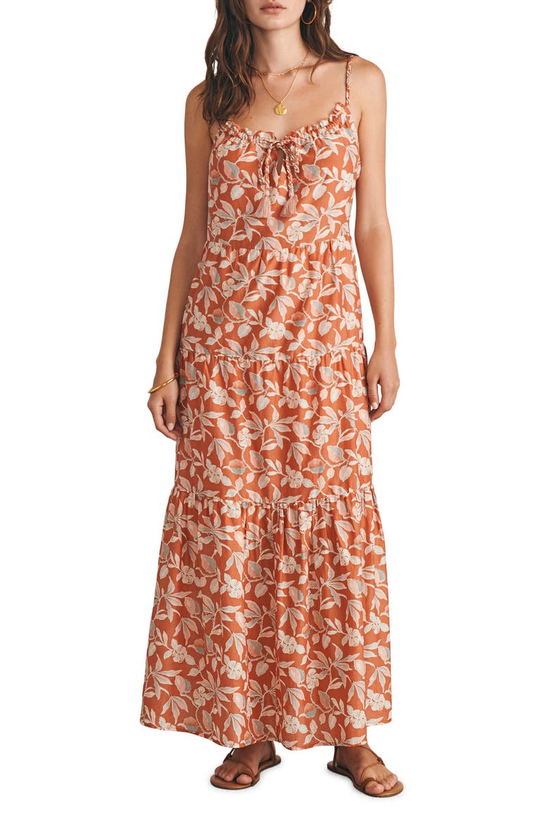 Sun Chaser Maxi Dress, Main, color, GINGER FLORAL