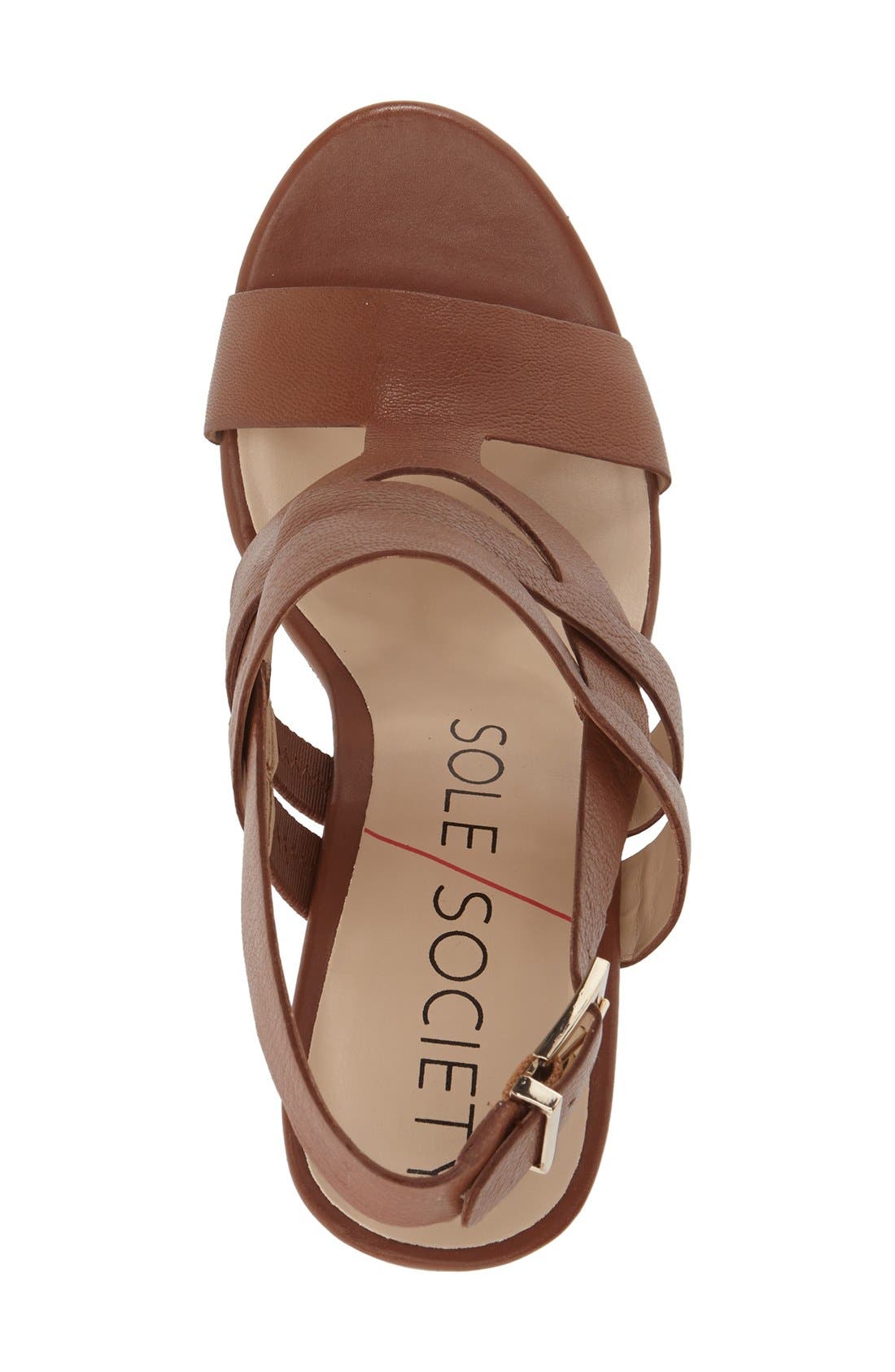 'Jenny' Slingback Wedge Sandal, Alternate, color, EQUESTRIAN TAN