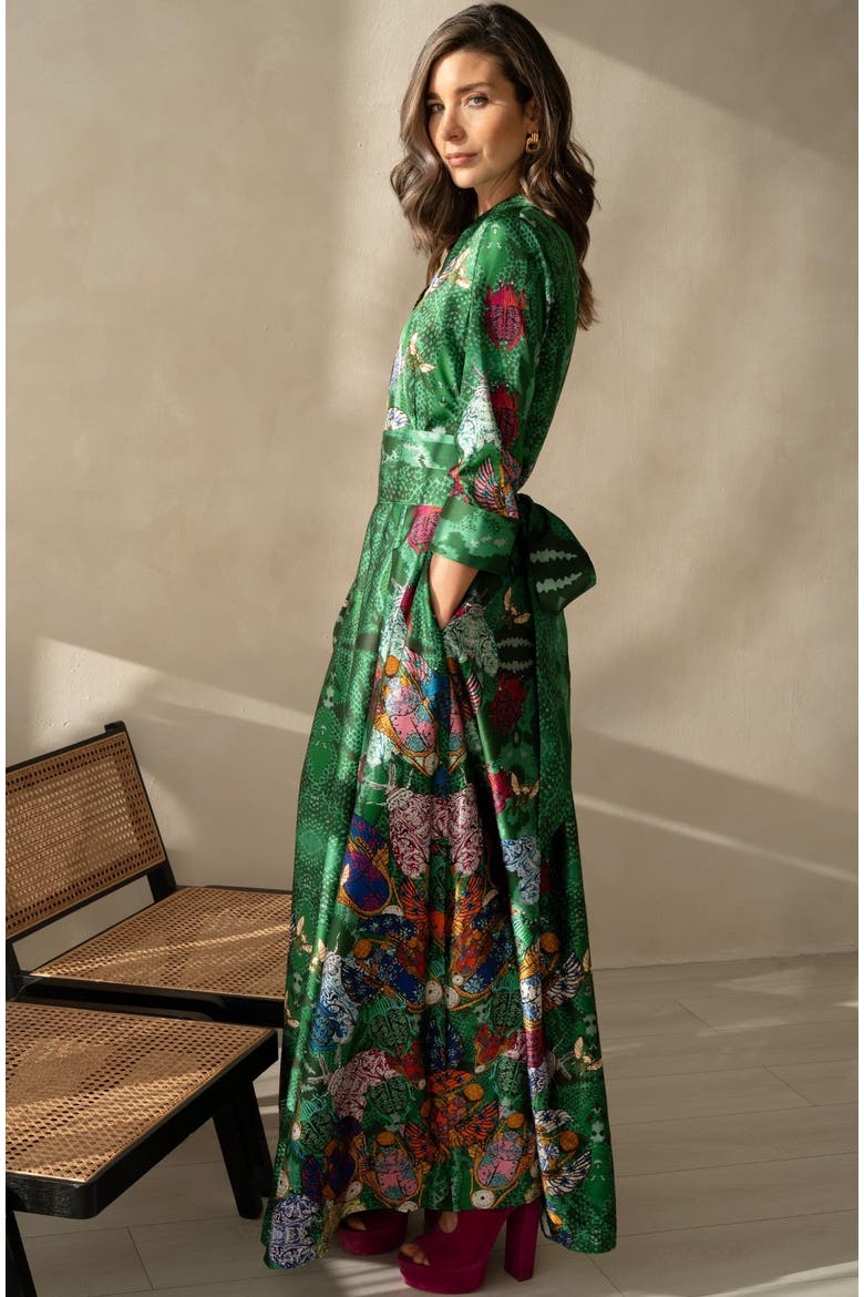 Belted Maxi Shirt Dress - "Talisman", Alternate, color, Talisman