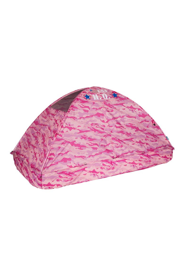 Twin-Size Camo Bed Tent, Alternate, color, PINK