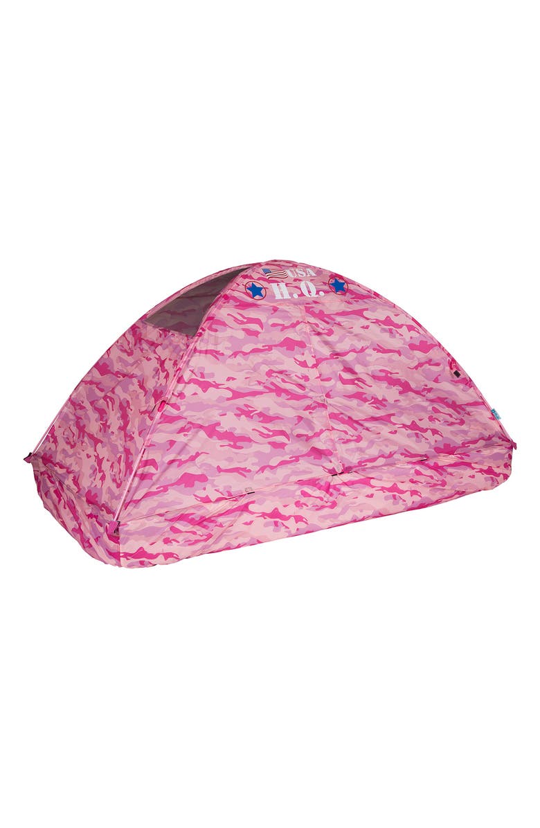 Pacific Play Tents Twin-Size Camo Bed Tent, Alternate, color, Pink