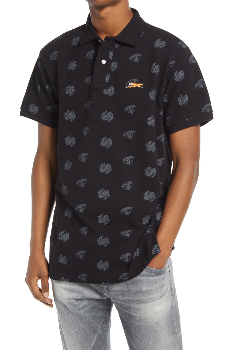 Men's Cash Rule Polo, Main, color, BLACK