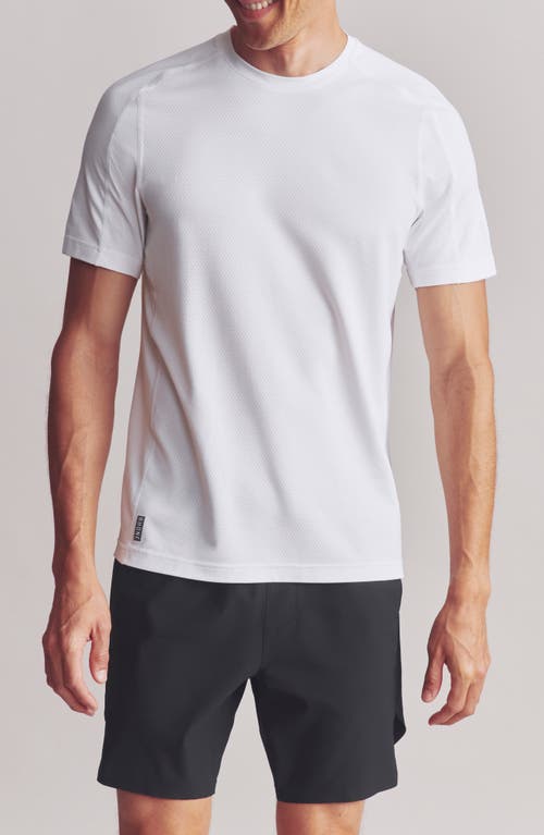 Rhone Invictus Perforated Performance T-shirt In Bright White
