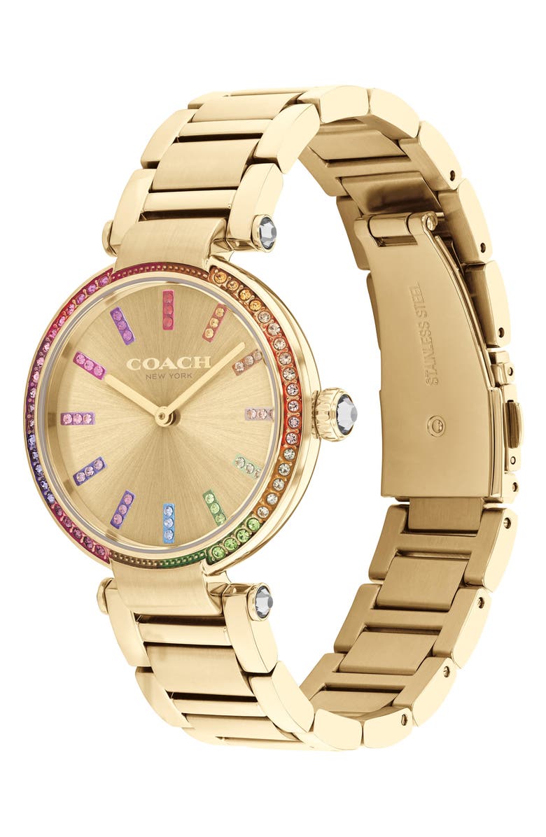 COACH Cary Bracelet Watch, 33mm, Alternate, color, Gold Multi