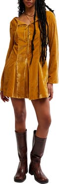 Free People Linney Velvet Minidress