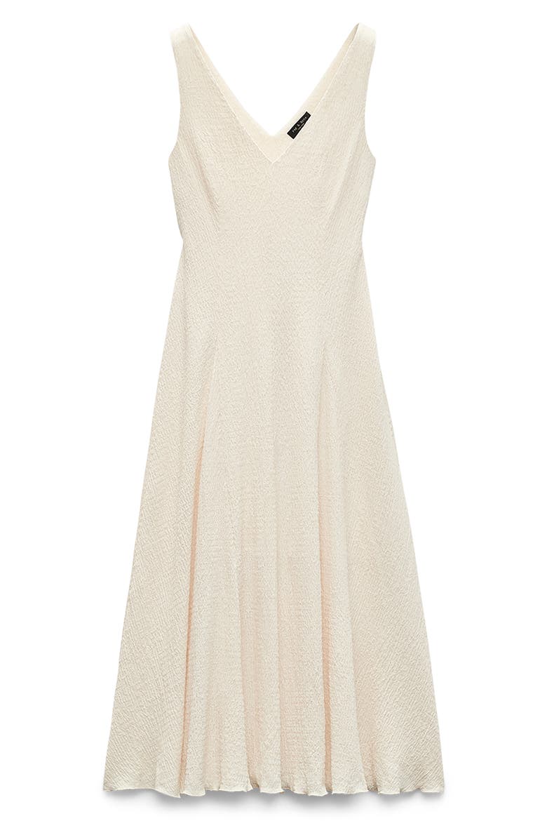 Lou Crinkled Midi Dress, Alternate, color, IVORY
