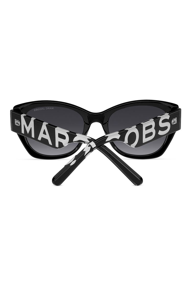54mm Gradient Cat Eye Sunglasses, Alternate, color, BLACK/ DARK GREY