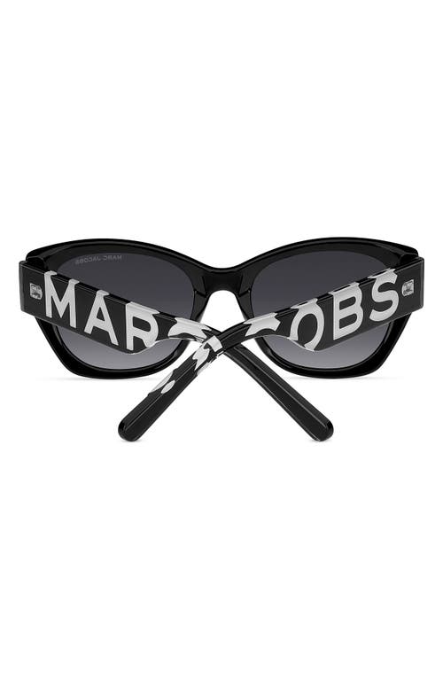Marc Jacobs 807s Acetate Rectangle Sunglasses In Black/dark Grey