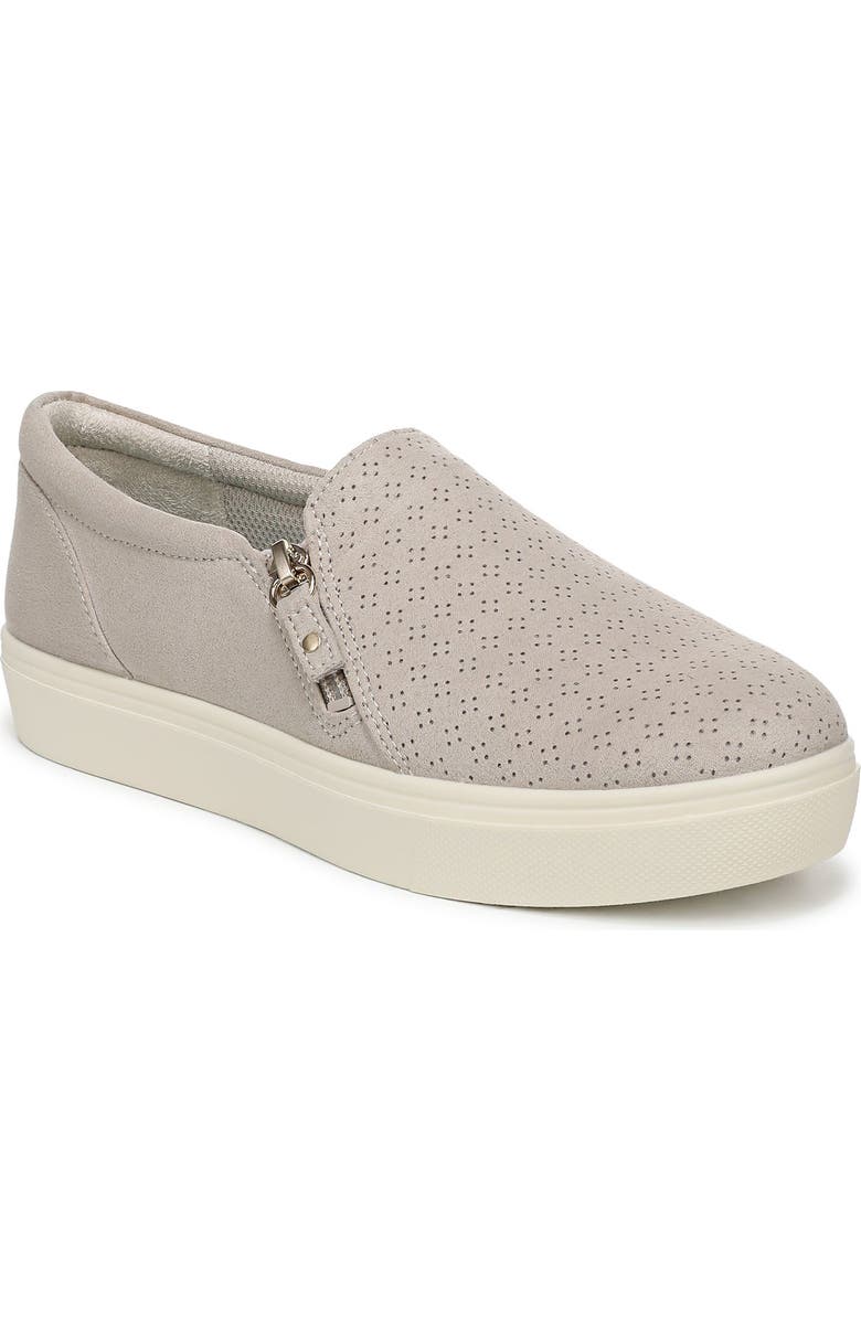 Dr. Scholl's Madison Side Zip Slip-On Sneaker, Main, color, Oyster Grey Fabric