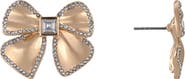 BADGLEY MISCHKA Crystal Bow Stud Earrings