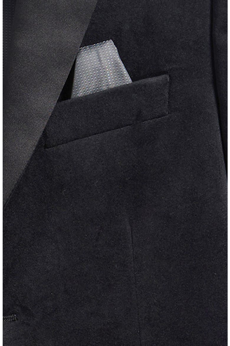 Kids' Velvet Blazer, Alternate, color, BLACK