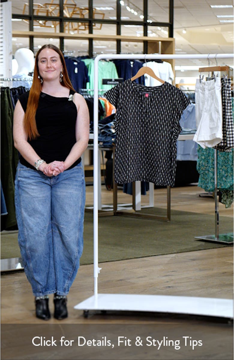 Print Ruffle Sleeve Top, sales video thumbnail