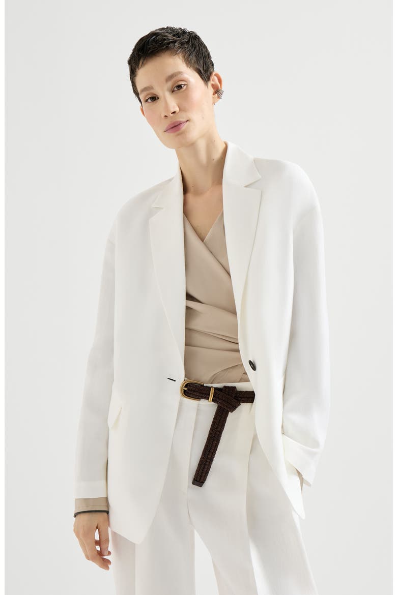 Fluid twill blazer, Main, color, Panama