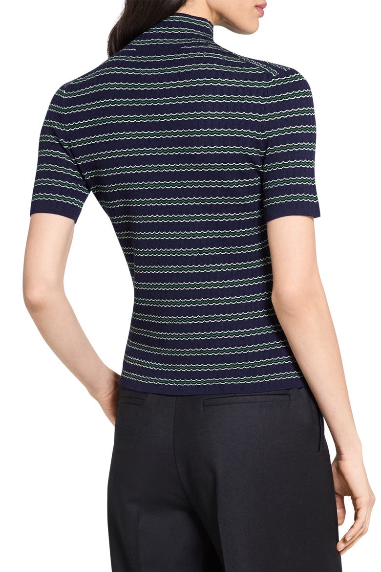 Leenda Stripe Merino Wool Mock Neck Sweater, Alternate, color, DEEP NAVY MULTI