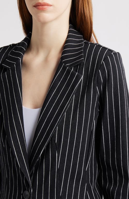 Nic + Zoe Nic+zoe Railroad Stripe Stretch Blazer In Multi