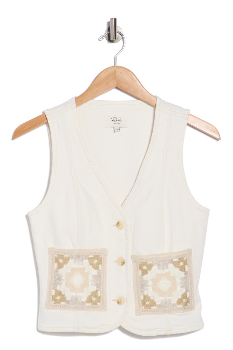 La Jolla Vest, Alternate, color, VINTAGE ECRU CROCHET