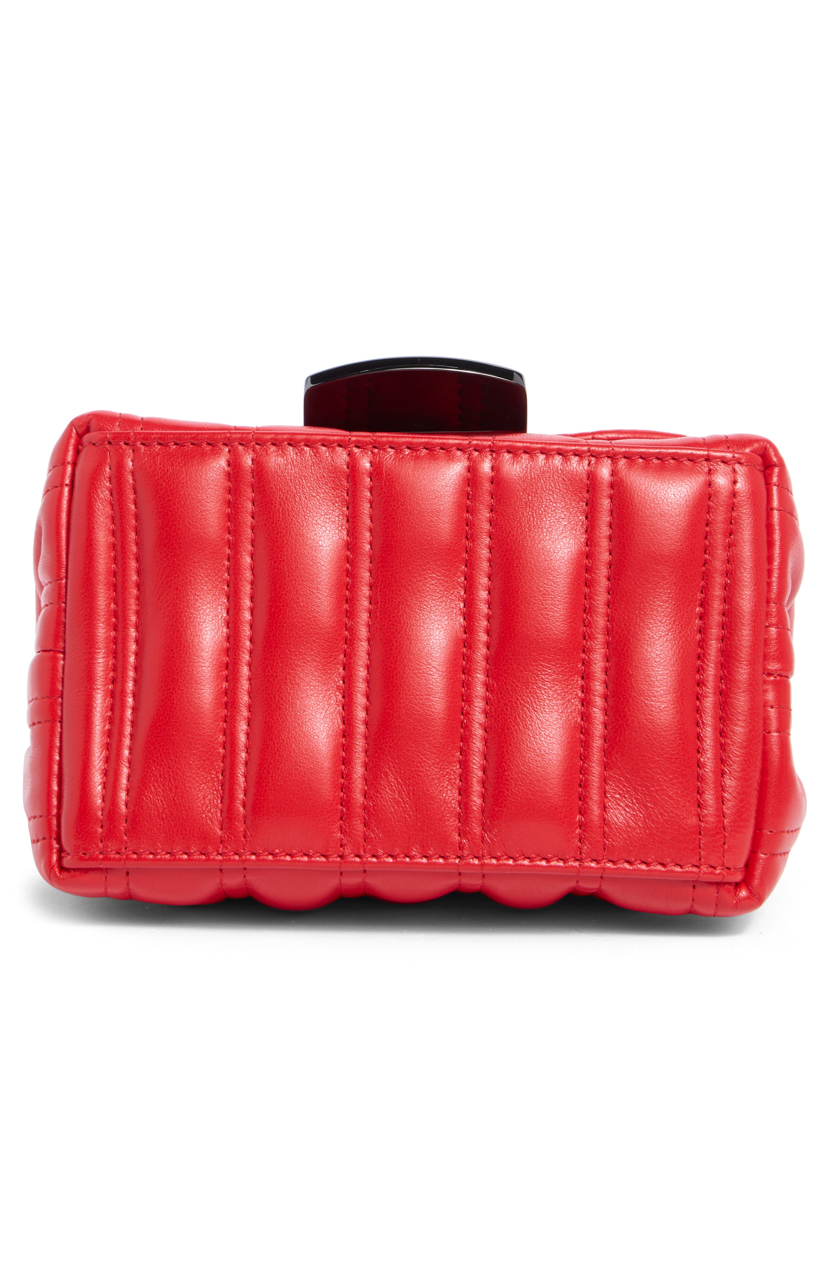 Longchamp Brio Extra Small Leather Shoulder Bag, Alternate, color, Red