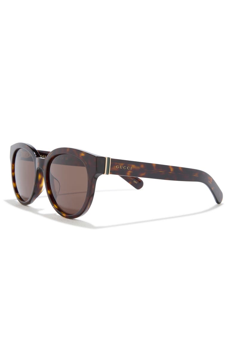 Gucci 53mm Novelty Round Sunglasses, Alternate, color, Havana Havana Brown