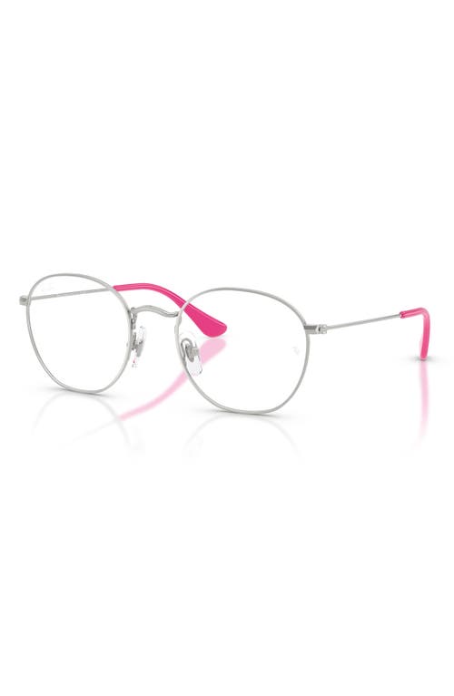 Ray Ban Ray-ban Kids' 48mm Irregular Optical Glasses In Silver