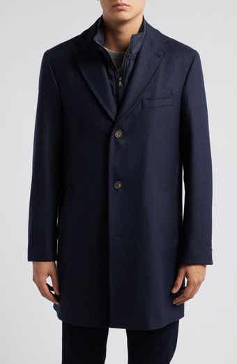 Delroy Wool Topcoat with Removable Bib
