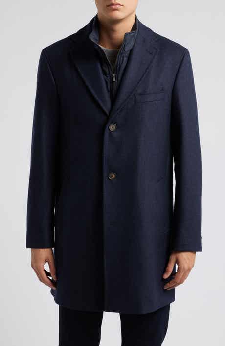 Delroy Wool Topcoat with Removable Bib