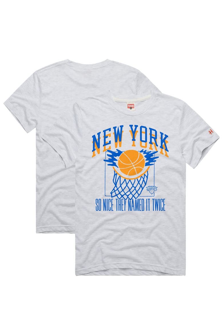 Unisex Homage  Ash New York Knicks Hometown Edition Tri-Blend T-Shirt, Main, color, Ash
