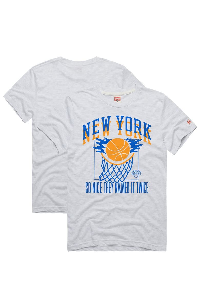 Homage Unisex Homage Ash New York Knicks Hometown Edition Tri-Blend T-Shirt, Main, color, Ash