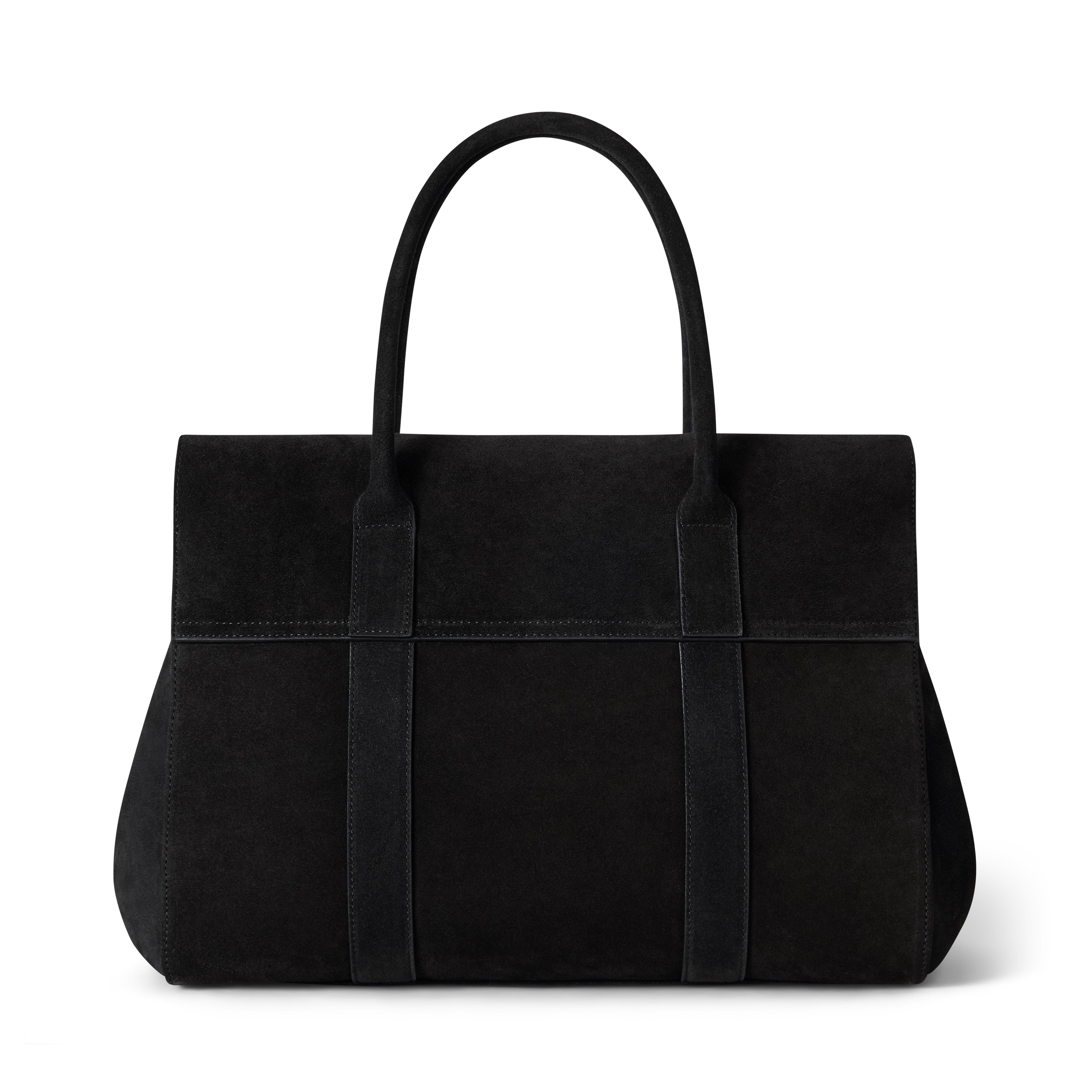Bayswater Satchel, Alternate, color, Black Suede