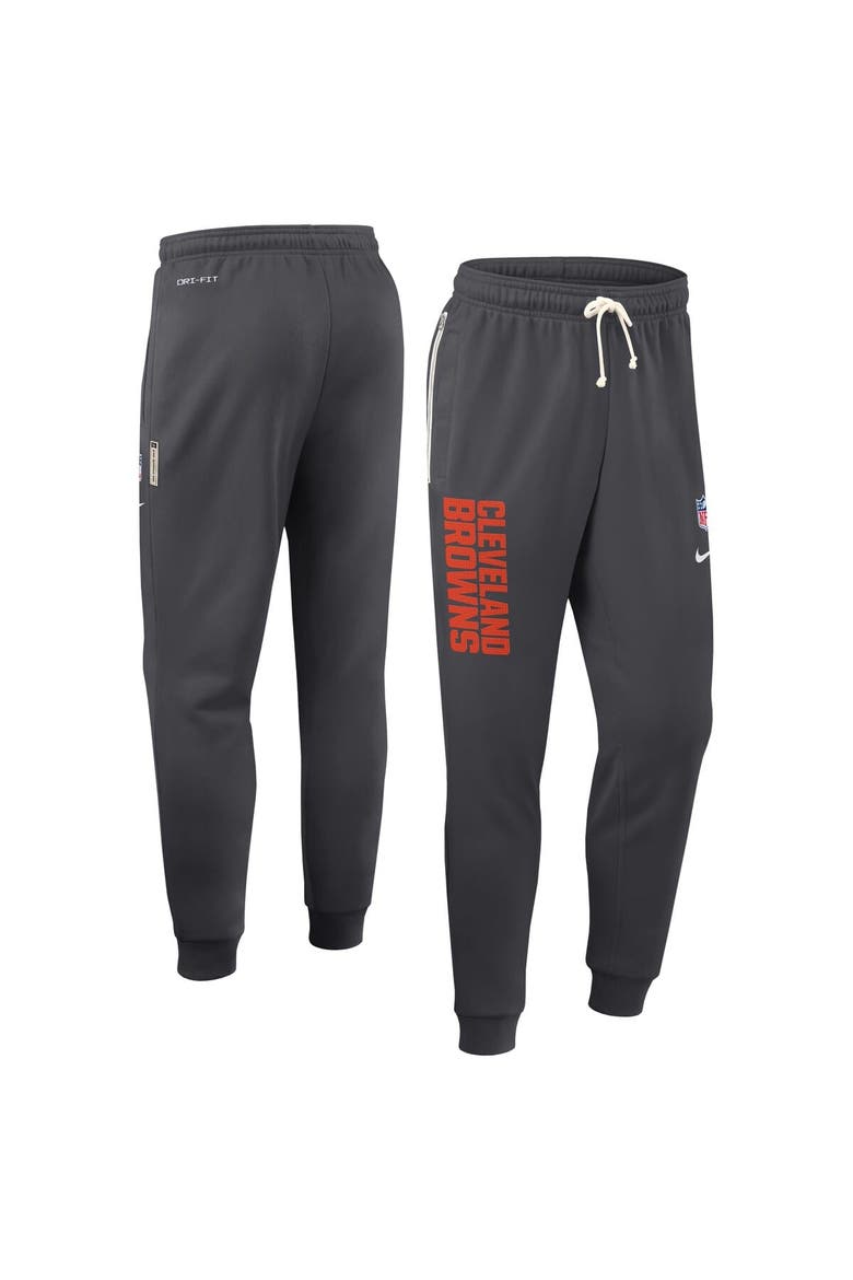 Men's Nike Anthracite Cleveland Browns Sideline Ground Game Performance Taper Pants, Alternate, color, Anthracite