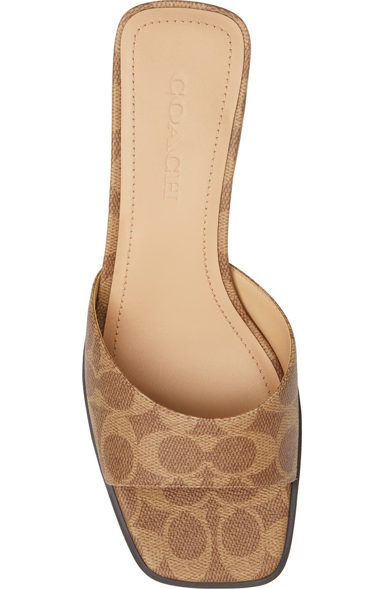 COACH Sculpted C Block Heel Sandal, Alternate, color,