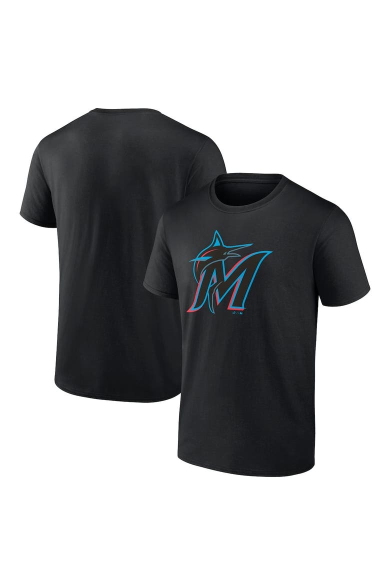Men's Profile Black Miami Marlins Big & Tall Primary Logo T-Shirt, Main, color, Black