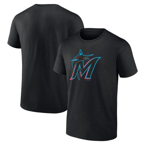 Men's Profile Black Miami Marlins Big & Tall Primary Logo T-Shirt