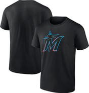 PROFILE Men's Profile Black Miami Marlins Big & Tall Primary Logo T-Shirt